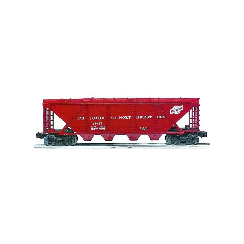 LIONEL 16412 CHICAGO NORTHWESTERN 4 BAY COVERED HOPPER - Toy Train