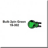 Lionel Part 19-302 14 volt bulb 2 pin green