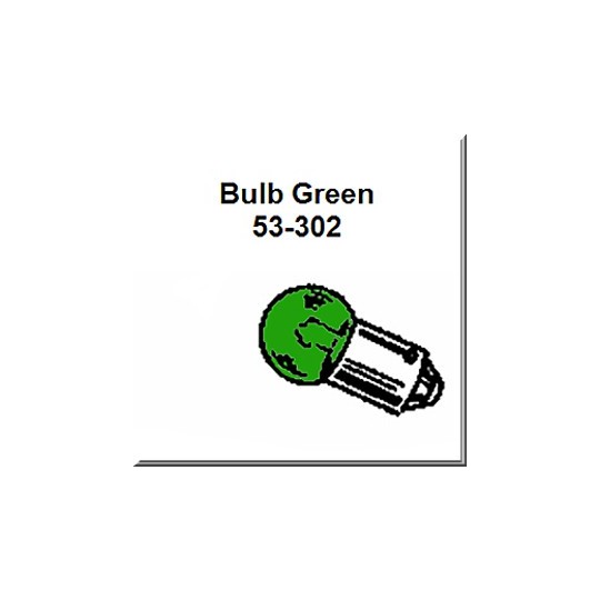 Lionel Part 53-302 14 volt green bulb