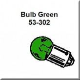 Lionel Part 53-302 14 volt green bulb