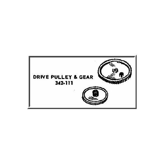Lionel Part 342-111 drive pulley and gear