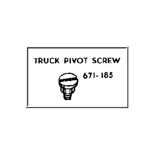 LIONEL PART 671-185 truck pivot screw