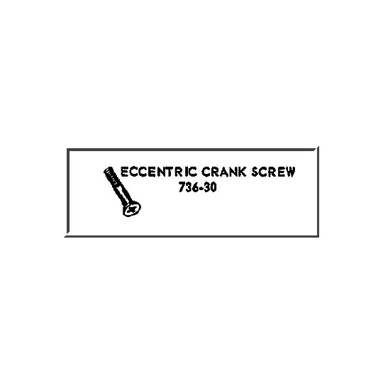 LIONEL PART 736-30 eccentric crank screw 4-40 x 5/8F