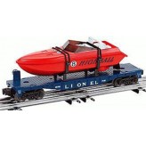 LIONEL 26785 LIONEL LINES O27 FLATCAR WITH POWER BOAT