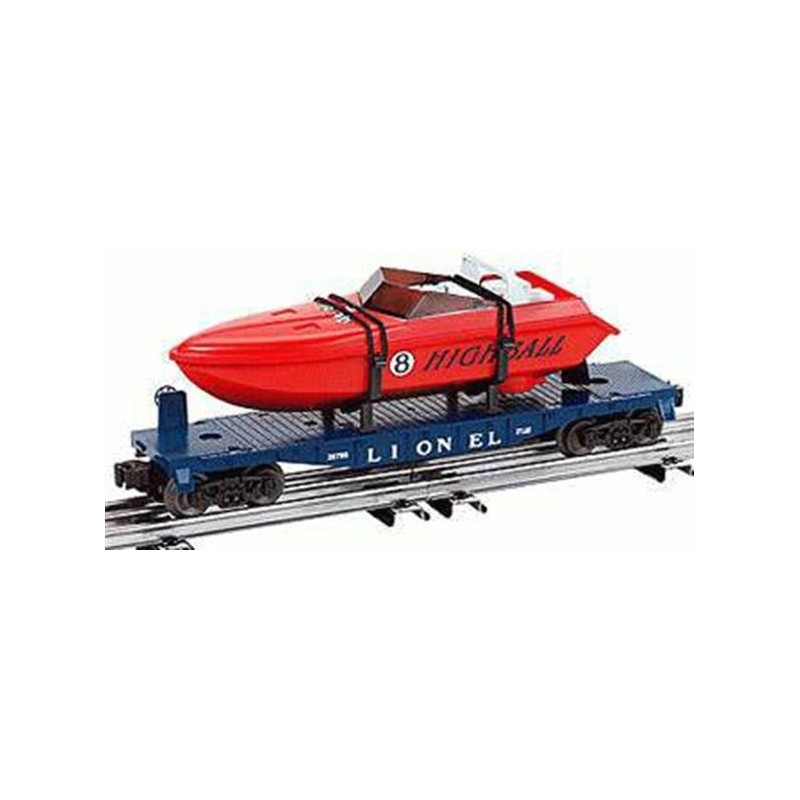 LIONEL 26785 LIONEL LINES O27 FLATCAR WITH POWER BOAT