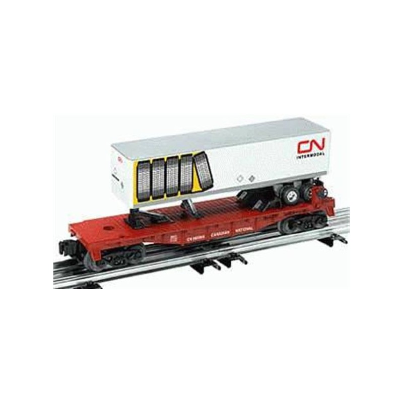 LIONEL 26021 CANADIAN NATIONAL FLATCAR WITH TRAILER