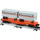 LIONEL 26022 PACIFIC FRUIT EXPRESS FLATCAR WITH TWO TRAILERS