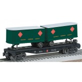 LIONEL 26065 RAILWAY EXPRESS AGENCY FLATCAR WITH PIGGYBACK TRAILERS