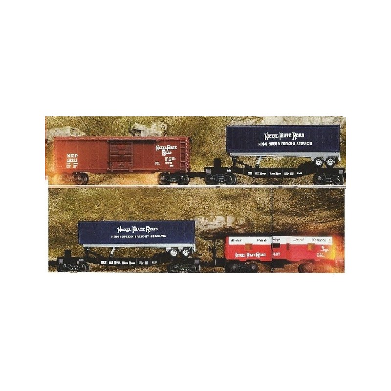 LIONEL 21750 4 PACK NICKEL PLATE ROAD ROLLING STOCK