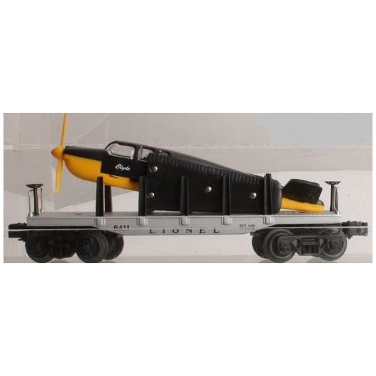 LIONEL 19430 AT AND SF FLATCAR WITH BEECHCRAFT BONANZA AIRPLANE