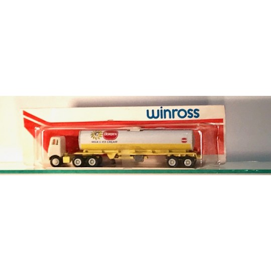 WINROSS BORDEN MILK AND ICE CREAM TRACTOR AND TANKER TRUCK