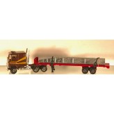 ERTL 1450 FORD CL-9000 TRACTOR TRAILER TRUCK WITH FLATBED