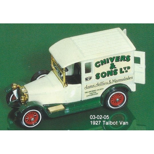 MATCHBOX Y-5 MODELS OF YESTERYEAR CHIVERS AND SONS LTD 1927 TALBOT VAN