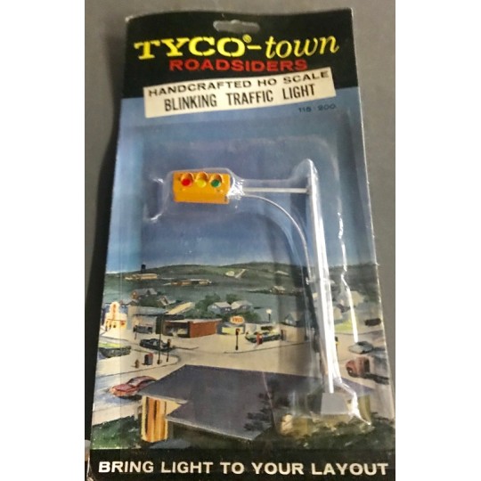 TYCO-town ROADSIDERS BLINKING TRAFFIC LIGHT HO SCALE 115