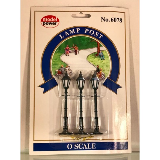 MODEL POWER 6078 LAMP POSTS O GAUGE