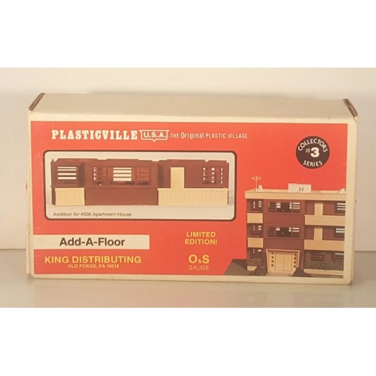 PLASTICVILLE 0550 ADD A FLOOR FOR APARTMENT BUILDING BUILDING KIT - RED