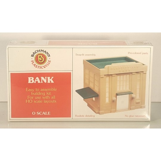 BACHMANN 1960 BANK BUILDING KIT O GAUGE