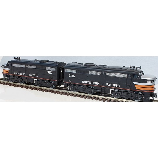 K-LINE K-2116 WITH K-2117 SOUTHERN PACIFIC TWIN A ALCO DIESEL ENGINES