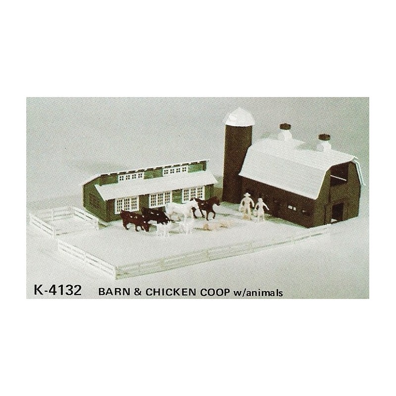 K-LINE K-4132 K-LINEVILLE BARN AND CHICKEN COOP BUILDING KIT