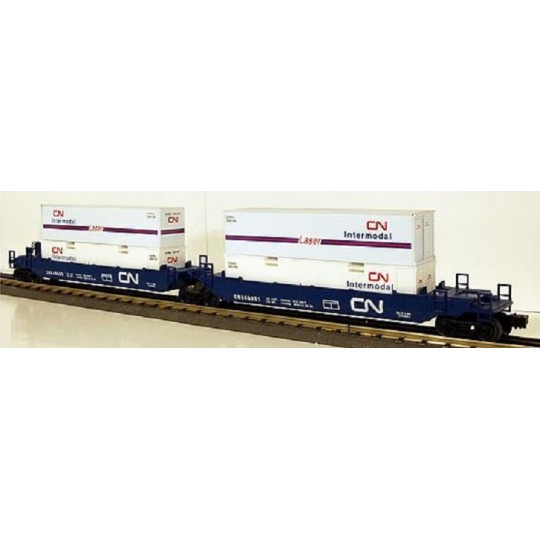 LIONEL 16912 CANADIAN NATIONAL MAXI STACK FLATCAR SET WITH CONTAINERS