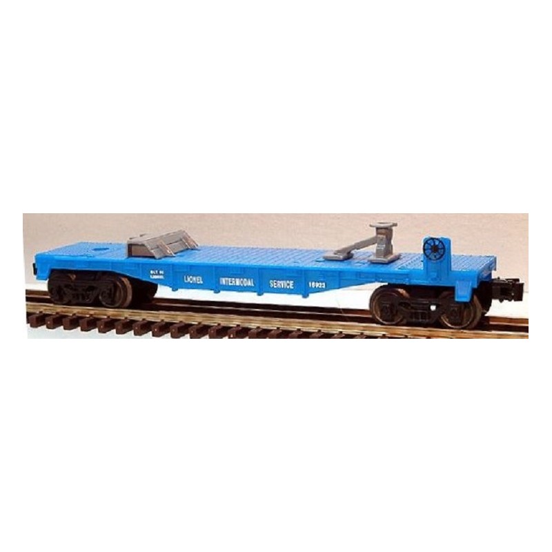 LIONEL 16923 FLATCAR WITH WHEEL CHOCKS AND TONGUE SUPPORT