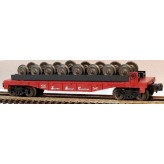 LIONEL 16930 SANTA FE FLATCAR WITH WHEEL LOAD