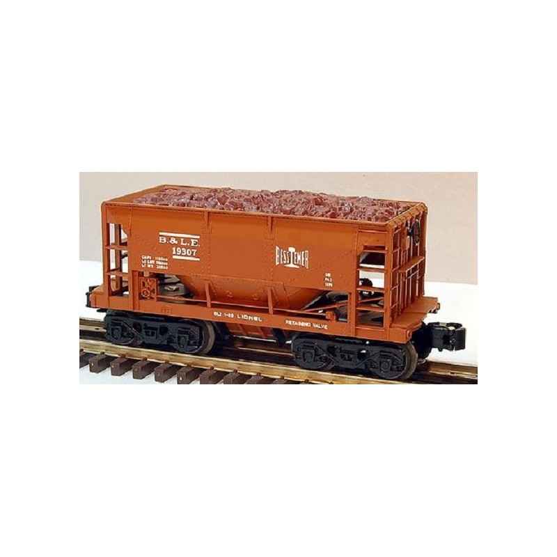 LIONEL 19307 BESSEMER AND LAKE ERIE ORE CAR WITH LOAD