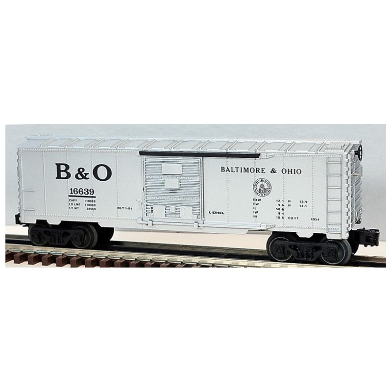 LIONEL 16639 BALTIMORE AND OHIO BOXCAR WITH STEAM RAILSOUNDS