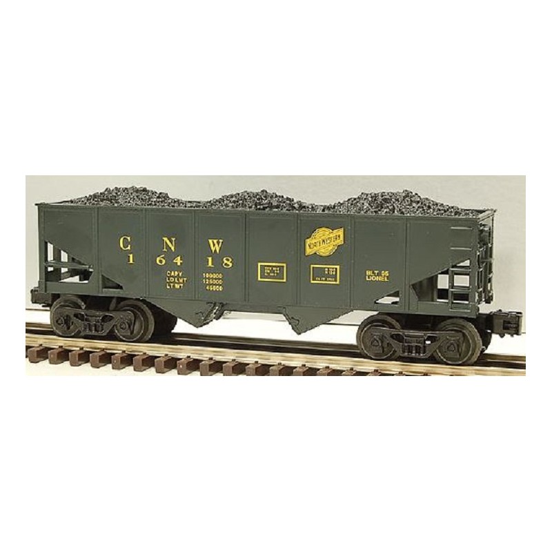 LIONEL 16418 CHICAGO AND NORTH WESTERN HOPPER WITH COAL
