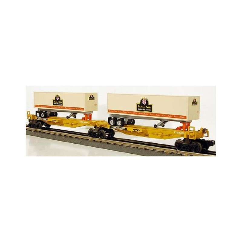 LIONEL 16345 SOUTHERN PACIFIC TRANSPORTATION COMPANY FLATCAR SET WITH TRAILERS