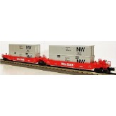 LIONEL 16360 NORFOLK AND WESTERN MAXI-STACK FLATCAR WITH CONTAINER