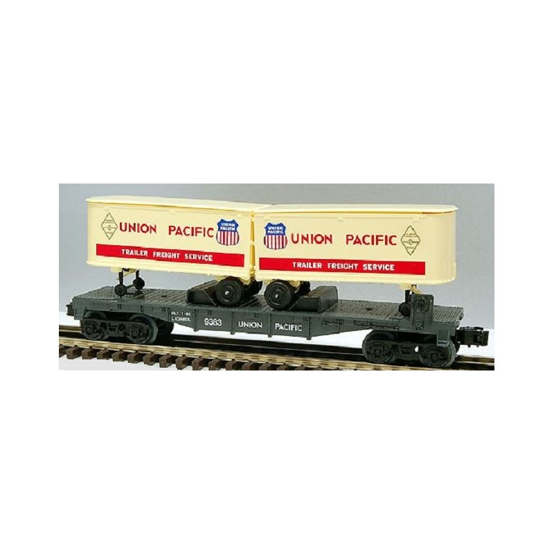 LIONEL 6-9383 UNION PACIFIC FLATCAR WITH TRAILERS