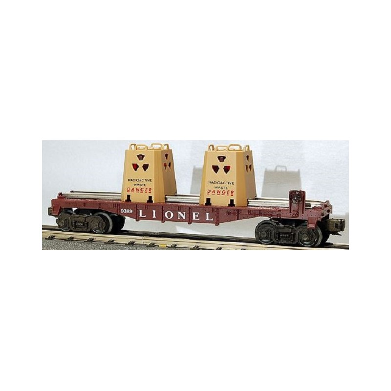 LIONEL 6-9389 RADIOACTIVE WASTE CAR WITH ILLUMINATED CONTAINERS