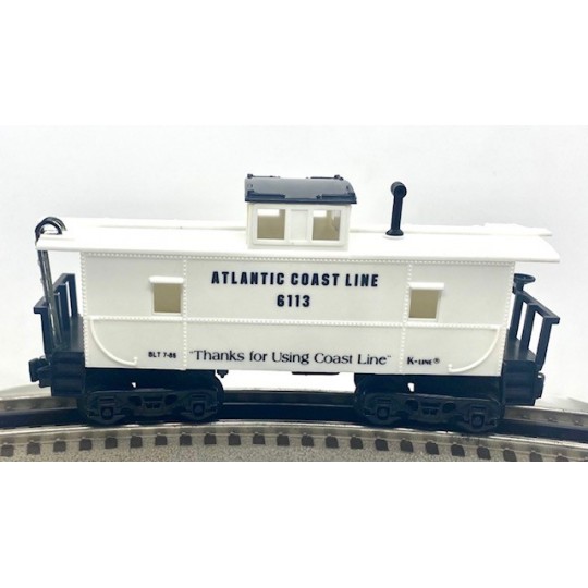K-LINE K-6113 ATLANTIC COAST LINES CABOOSE - WHITE