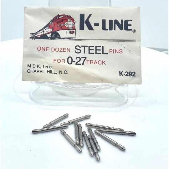 K-LINE K-292 SOLID STEEL PINS FOR O27 GAUGE TRACK