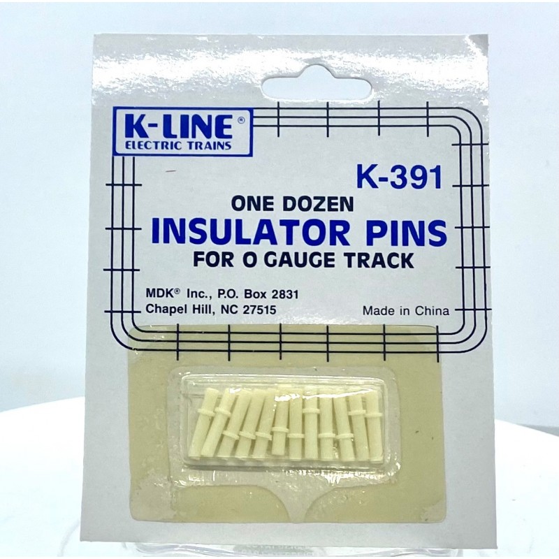 K-LINE K-391 INSULATOR PINS FOR O GAUGE TRACK