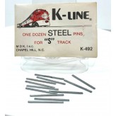 K-LINE K-492 SOLID STEEL PINS FOR S GAUGE TRACK