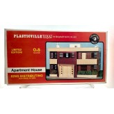 PLASTICVILLE 500 APARTMENT HOUSE BUILDING KIT - RED - O AND S GAUGE