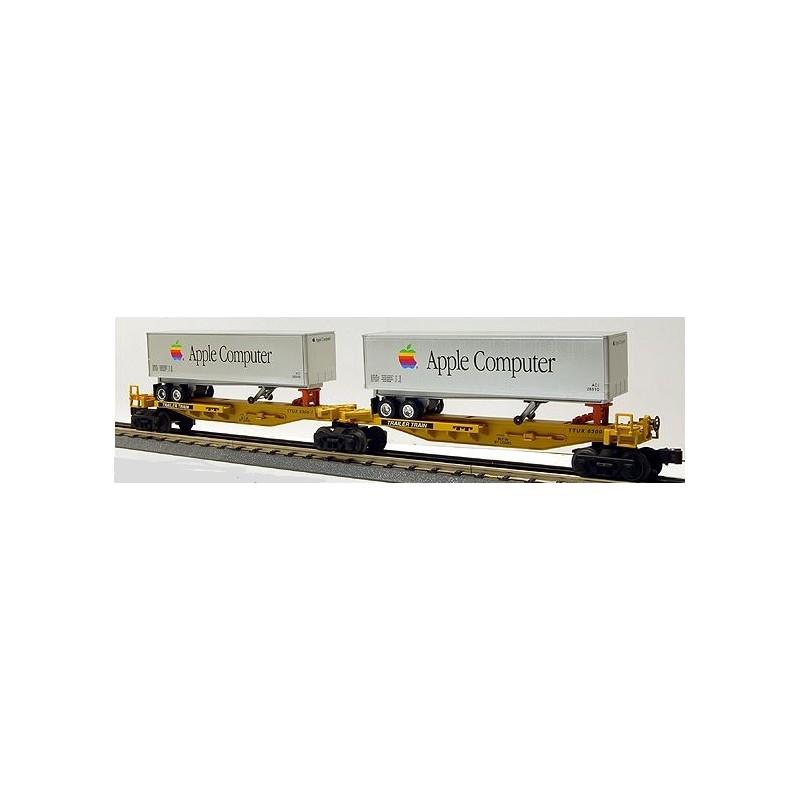 LIONEL 26908 TTUX FLATCARS WITH APPLE COMPUTER TRAILERS