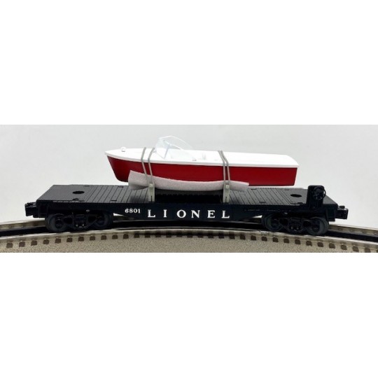 LIONEL 26078 BOY'S ADD-ON LIONEL LINES FLATCAR WITH BOAT