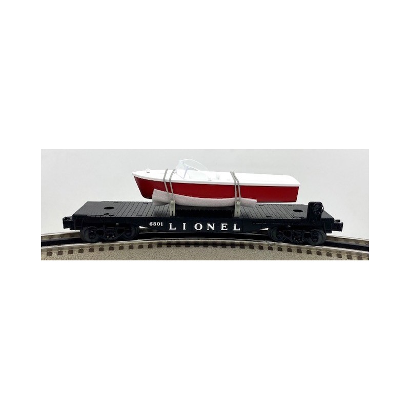 LIONEL 26078 BOY'S ADD-ON LIONEL LINES FLATCAR WITH BOAT