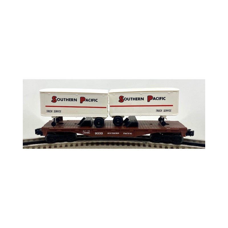 LIONEL 6-9333 SOUTHERN PACIFIC FLATCAR WITH TRAILER