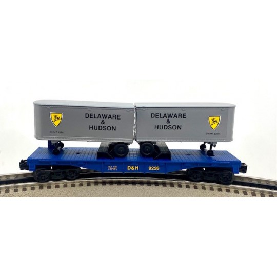 LIONEL 6-9226 DELAWARE AND HUDSON FLATCAR WITH TRAILER