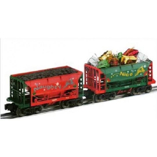 LIONEL 16470 NAUGHTY AND NICE ORE CAR 2 PACK