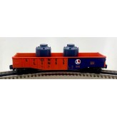 LIONEL 6-6214 LIONEL LINES GONDOLA WITH TWO CANISTERS