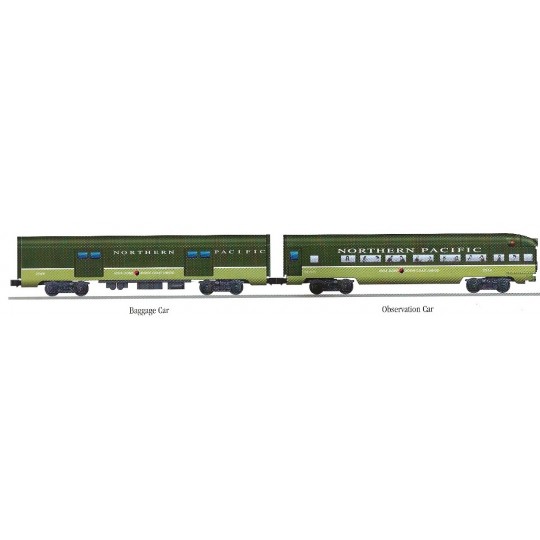 LIONEL 39179 NORTHERN PACIFIC ALUMINUM PASSENGER CARS - 2 PACK