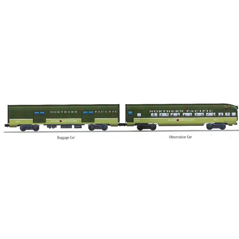 LIONEL 39179 NORTHERN PACIFIC ALUMINUM PASSENGER CARS - 2 PACK