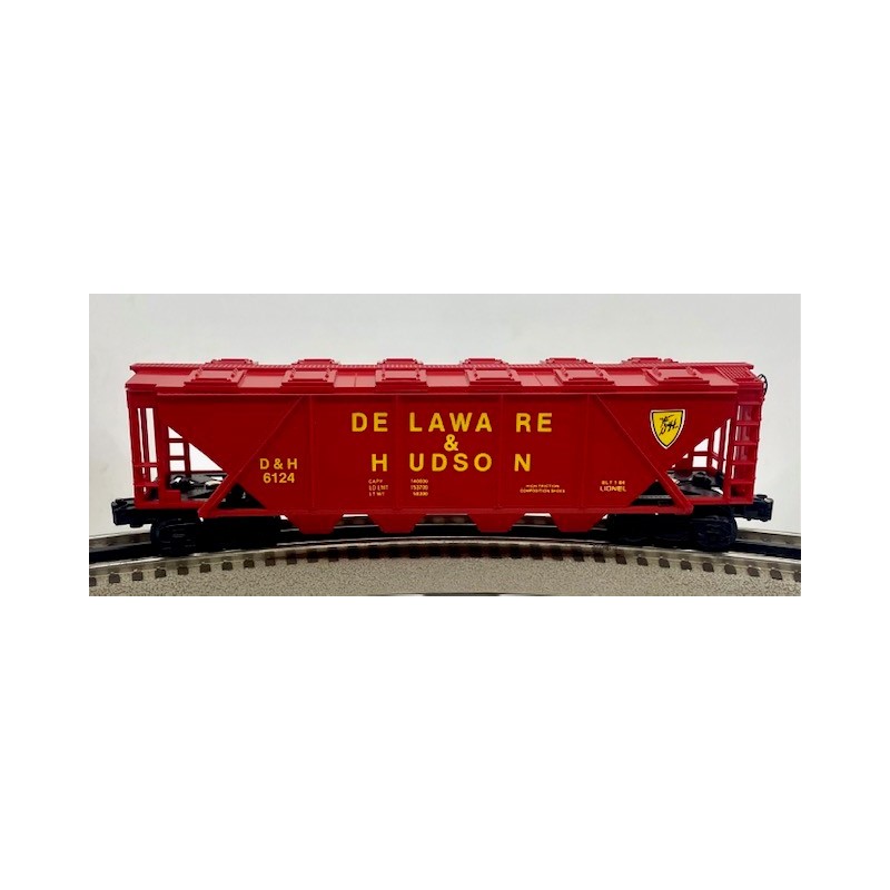 LIONEL 6-6124 DELAWARE AND HUDSON COVERED QUAD HOPPER