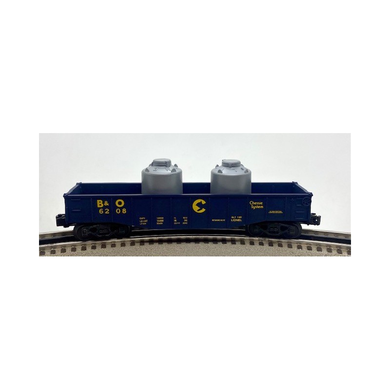 LIONEL 6-6208 CHESSIE SYSTEM GONDOLA WITH CANISTERS