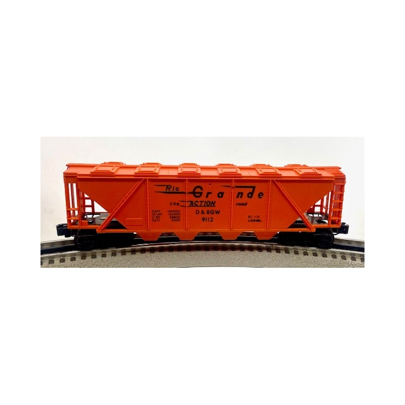 LIONEL 6-9112 DENVER AND RIO GRANDE WESTERN COVERED QUAD HOPPER